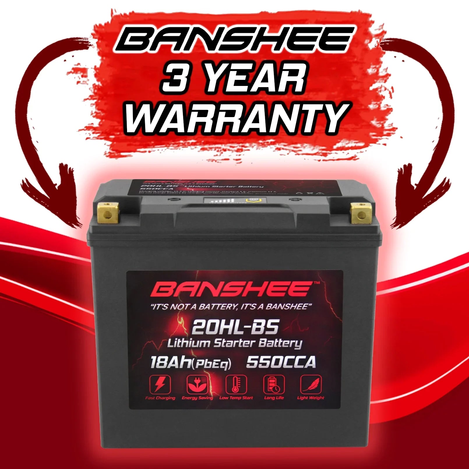 to Yamaha VX1100D Compatible 20L-BS V1 Banshee Motorsports 2015 Sport LiFePO4 with Battery WaveRunner 2015