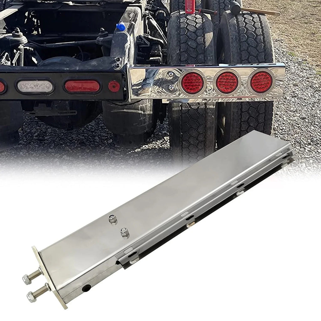 Stainless Straight Length 2.5" Spacing Semi Holder Flap Steel Hanger Set fit Mudflap Trucks Mud Bolt POWERWORKS for Loaded Bracket Spring 30"
