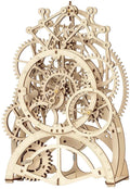 to 3D for Adults Clock Puzzle,Mechanical Gifts Build Birthday Robotime Set Gears Mechanical Building Kids Toy Pendulum Wooden