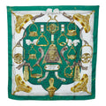 Stirrup Pre-Owned Ladies Muffler (Fair) Carre ETRIERS HERMES 90 Multicolor Horse Green Scarf Tack Pattern Silk Hermes
