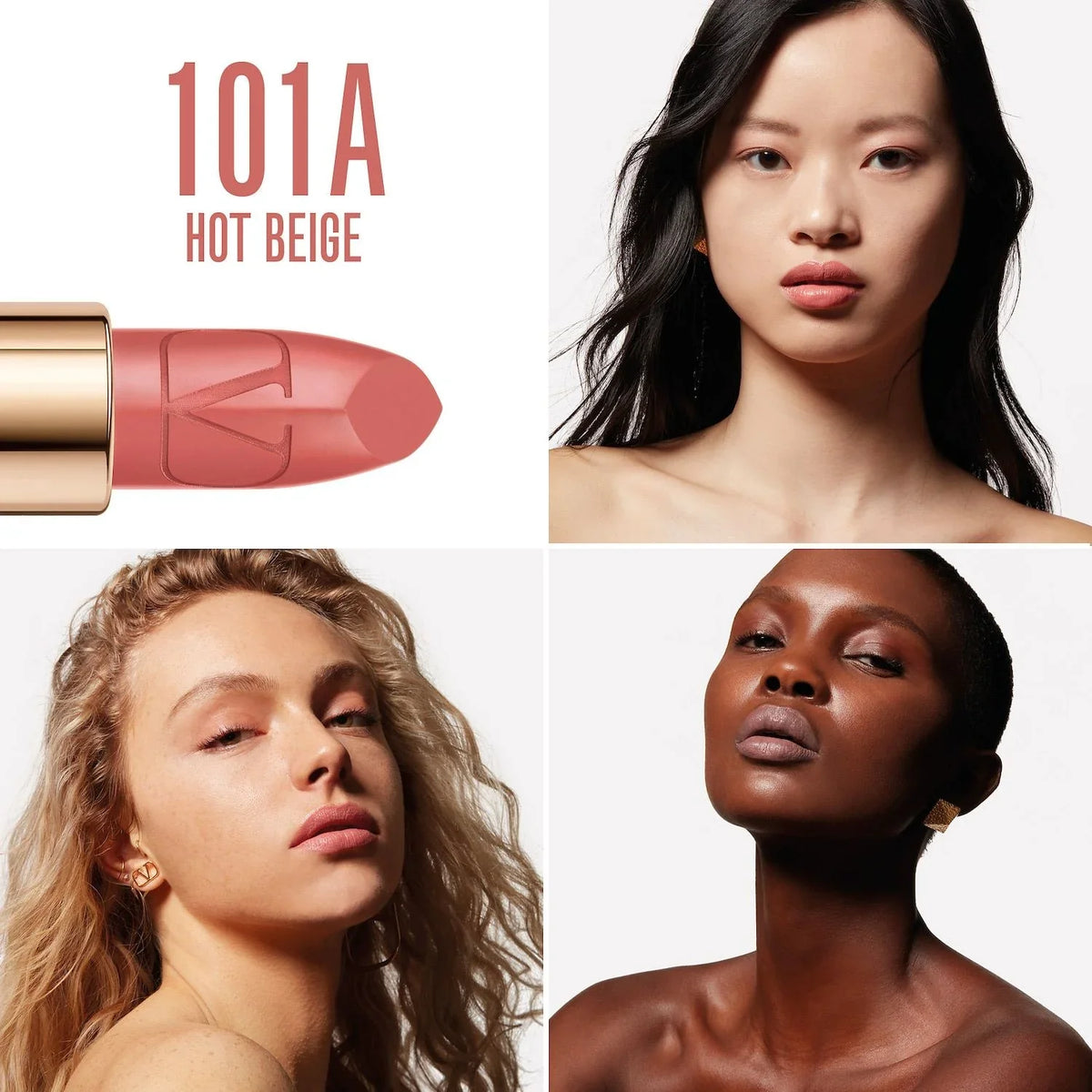 '- Valentino Valentino Refillable 101A Beige Pigment - Lipstick nude pink soft Rosso High Hot