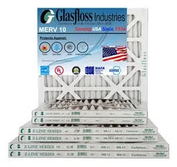 MERV (Actual 35.5x7/8 x - Made 10 inch) - in - USA 13.5 atmospheric Glasfloss Size: Furnace Filter -Qty:6 14x36x1