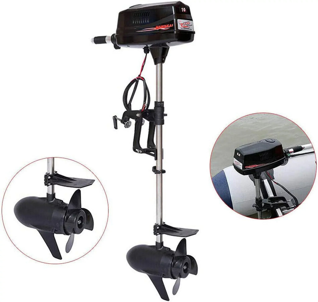 Kayak 10HP Outboard Engine Tiller Brushless Duty Motor for 60V Fishing Boat Propeller Engine Miumaeov Outboard Electric Control Heavy Boat Canoe Motor Trolling Fishing Boat 2200W Trolling