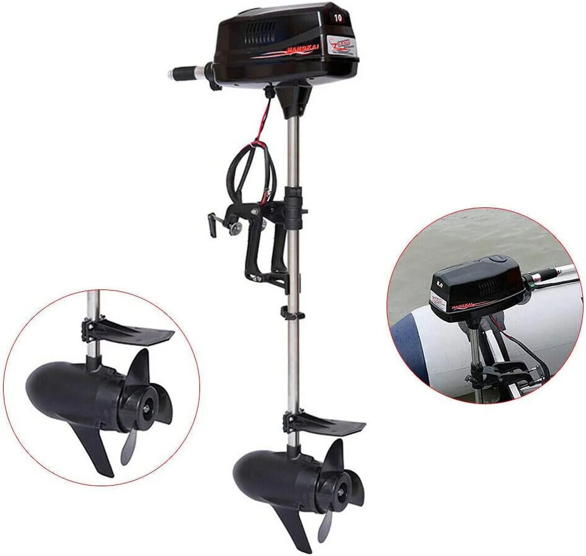 Kayak 10HP Outboard Engine Tiller Brushless Duty Motor for 60V Fishing Boat Propeller Engine Miumaeov Outboard Electric Control Heavy Boat Canoe Motor Trolling Fishing Boat 2200W Trolling