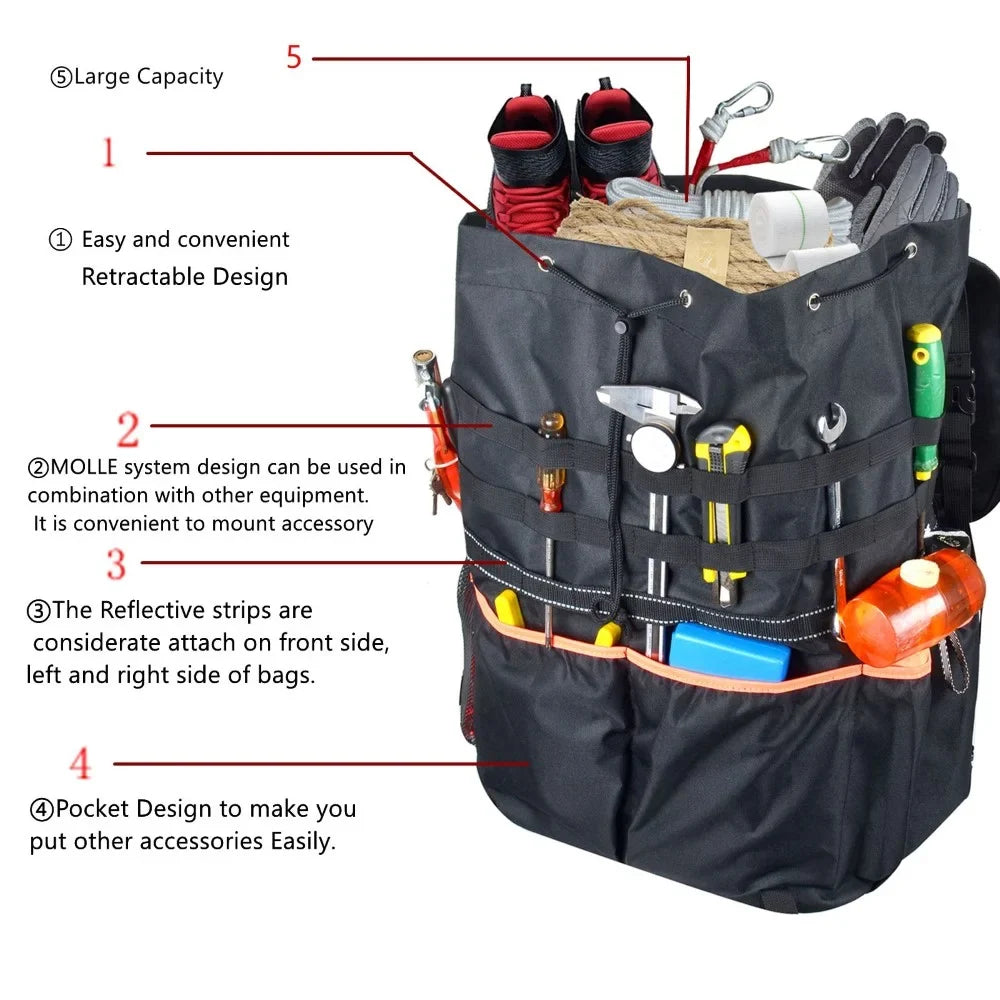 Large Organizer Wrangle Tire Trunk JK Tool SUV Spare Off-Road Backpack Recovery Bag Capacity For Trash Outdoors JL Tire Storage