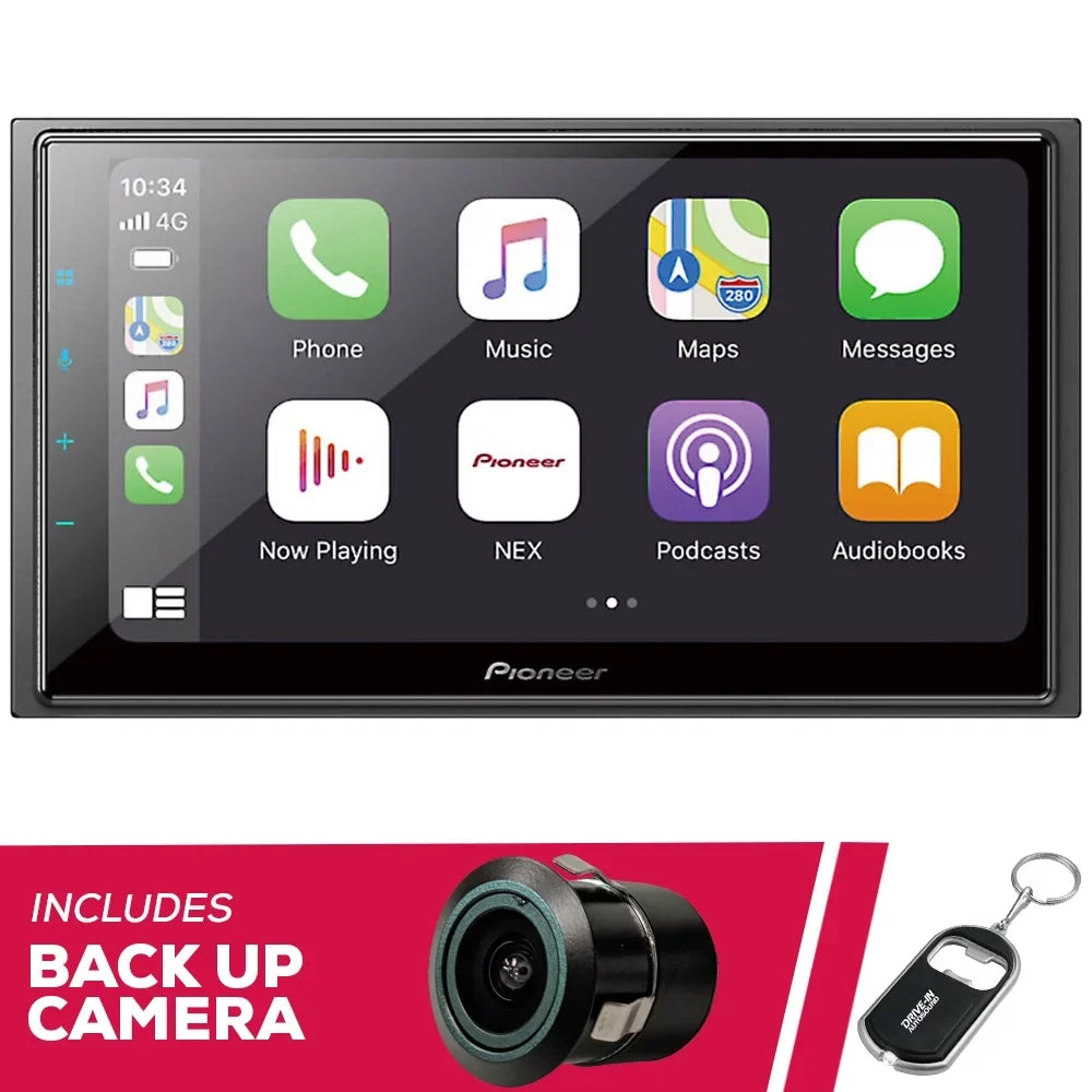 Camera 6.8" Multimedia & Bullet Bluetooth w/ DMH-W4660NEX New Pioneer Receiver