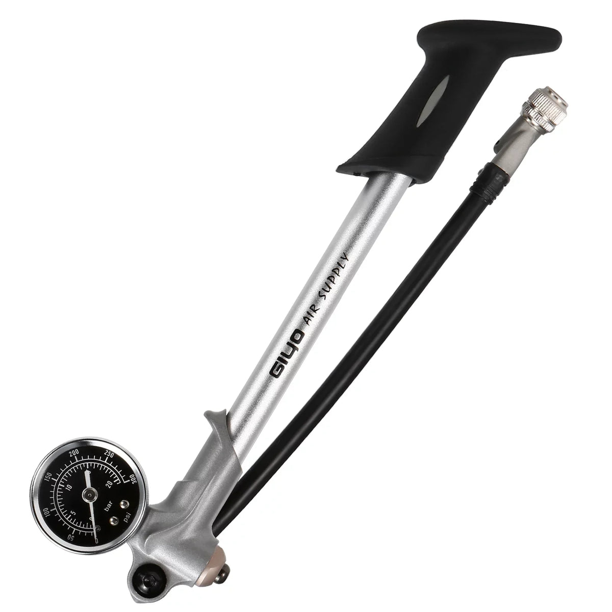 With Front Mountain Front and Pump Valve High atmospheric Schrader Pump Pump for Pressure 300PSI Suspension Bike Lock Lever Gauge with MTB Fork Arealer
