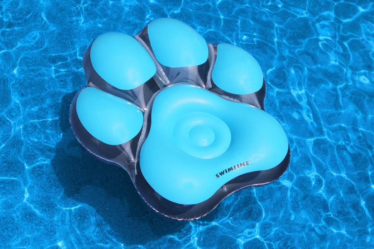 air-filled Pool Float 61" Swimming Island Pawprint