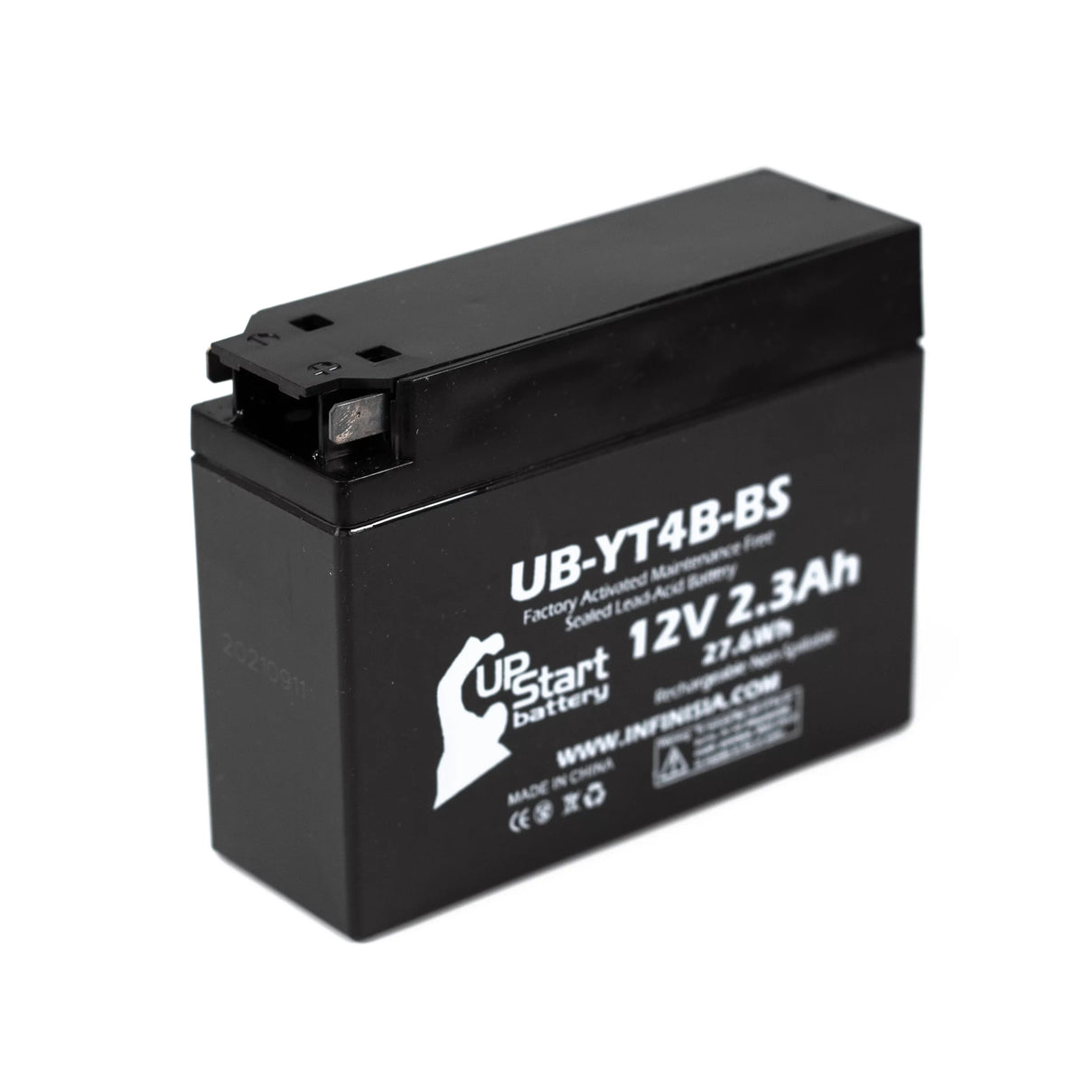 2015 UpStart 110CC 3-Pack for TTR110E 2.3Ah, Replacement Maintenance Factory 12V, Battery Free, - Motorcycle Activated, Battery Yamaha UB-YT4B-BS