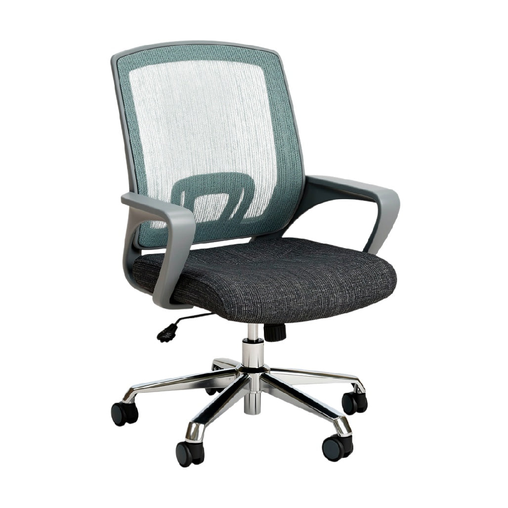 Ergonomiczne krzesło biurowe z siatką i obrotową podstawą