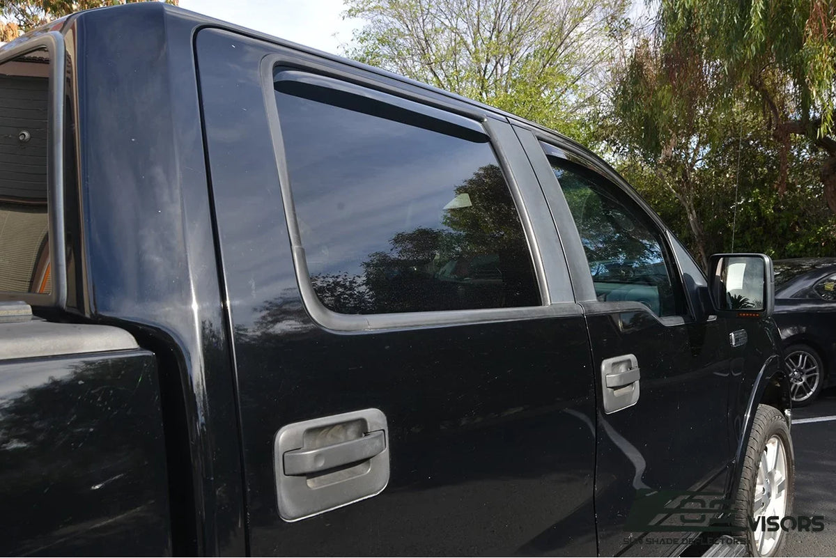 Store Deflectors in-Channel Window Visors Vents Models F-150 Rain Ford Side Crew Online for EOS 2004-2008 Style Cab Guard Extreme