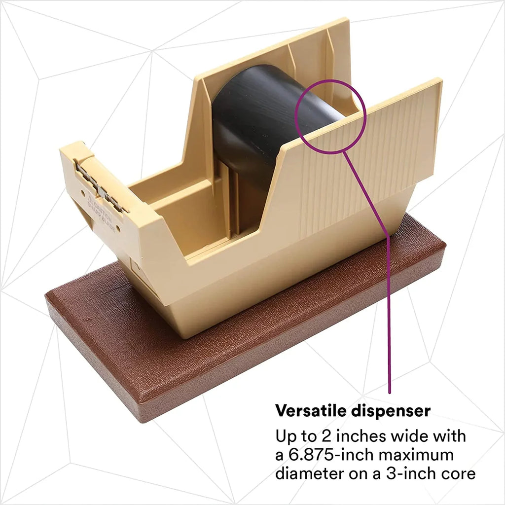 2 Weighted Mainline Design, Pads, Dispenser P52w Rubber Pull-N-Cut 1/Case Scotch One-Hand In, With Base,