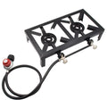 Cooking Double for and Iron Gas Reliable for Needs Camping Durable Furnace Patio BBQ Stove (Standard), Propane Anself Cast Cooking