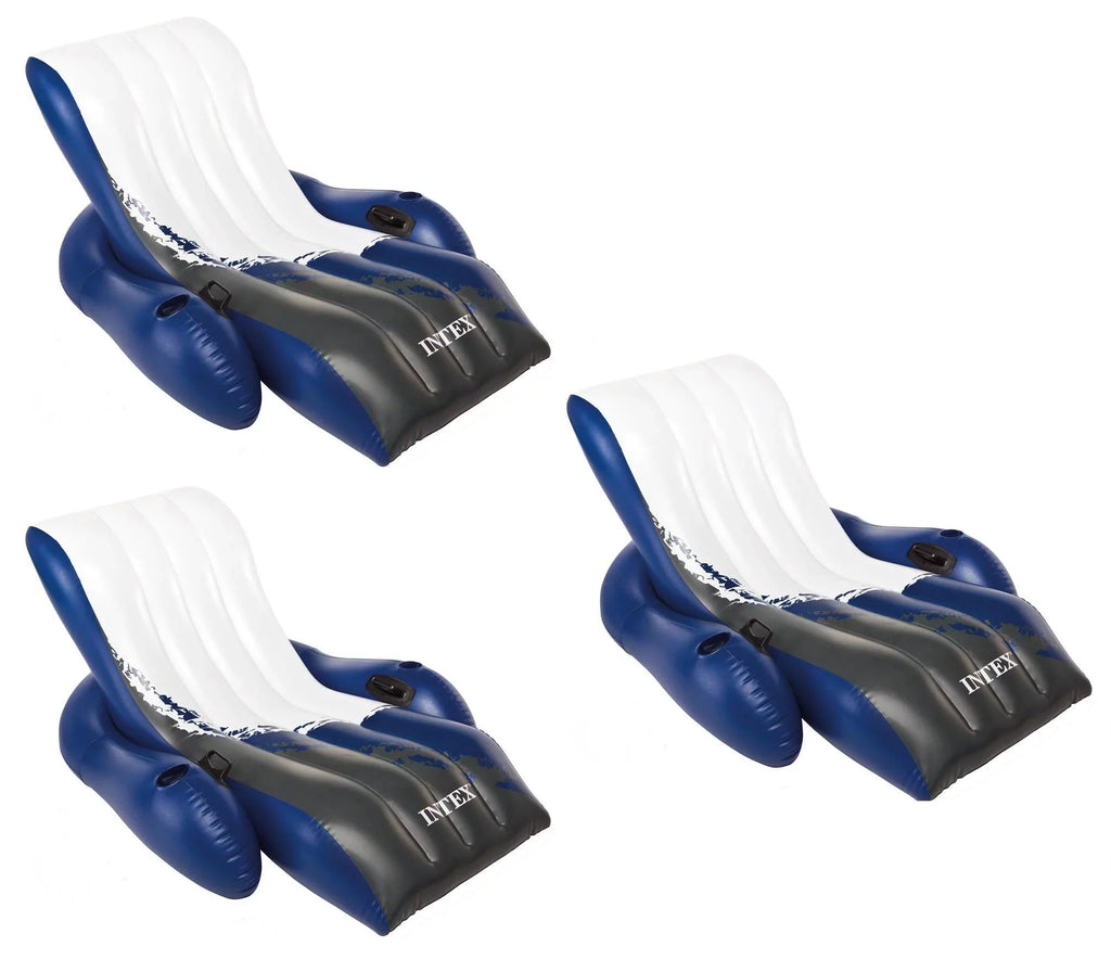 blow-up Holders Recliner Cup Comfortable with Lounges Floating (3 Pack) Intex