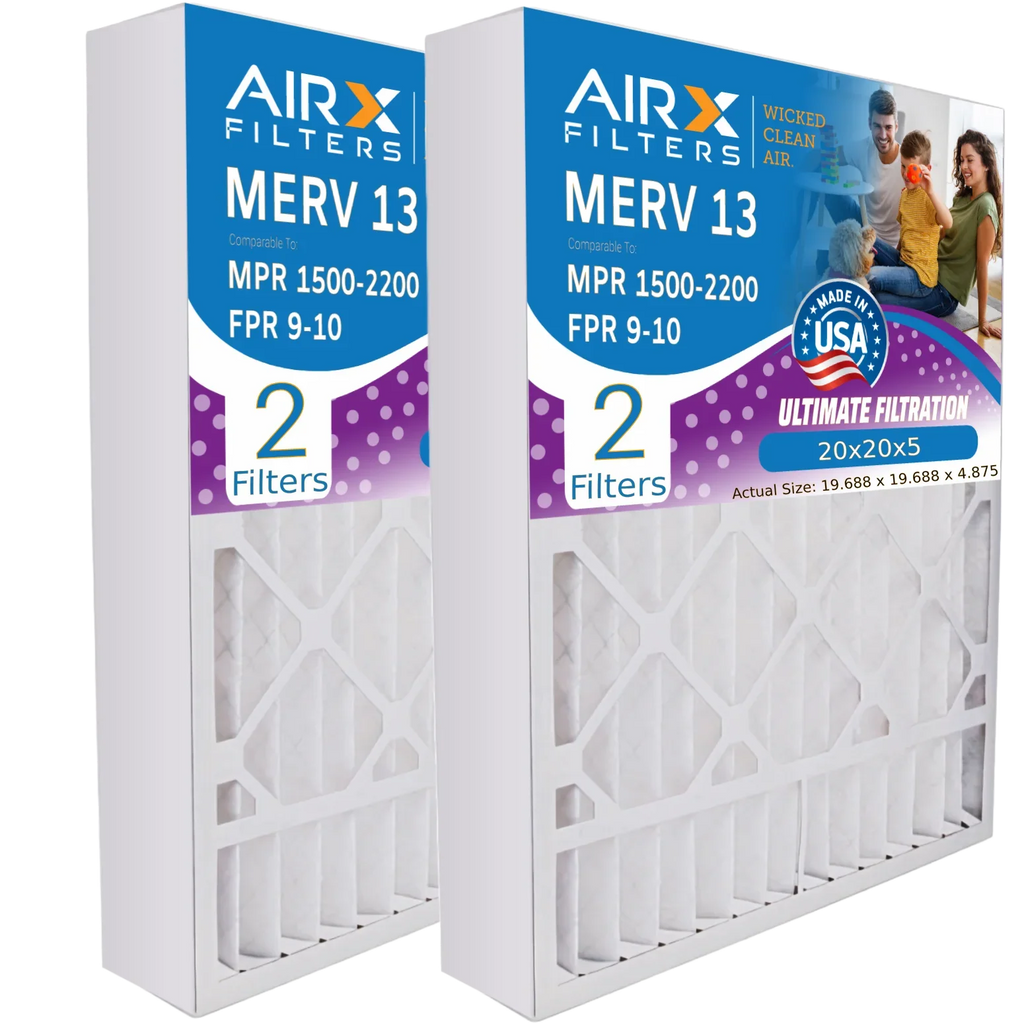 AIR. 1500 CLEAN Made AIRX Compatible Furnace with 255649-103 USA 9 FPR MPR by Bear WICKED Pack Comparable Premium 13 2 to FILTERS 20x20x5 2200 oxygen Filter MERV & Filter oxygen - 20x20x5