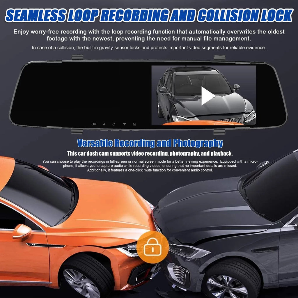 Rear Dual Camera 4.3 Dazzduo Camera,Camera Reco 4.3 Dash Screen Inch Radars Dash Dual 1080P Screen Rear Dash Cam Support Radars Rear Rear Dash Camera Inch 4 Inch Radars Reverse DVR Reverse