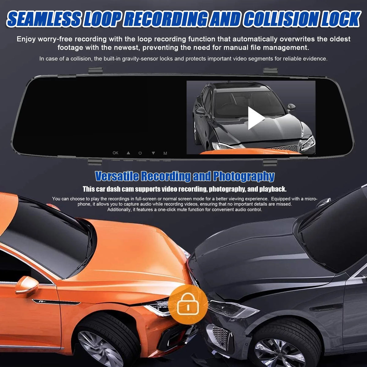 Rear Dual Camera 4.3 Dazzduo Camera,Camera Reco 4.3 Dash Screen Inch Radars Dash Dual 1080P Screen Rear Dash Cam Support Radars Rear Rear Dash Camera Inch 4 Inch Radars Reverse DVR Reverse