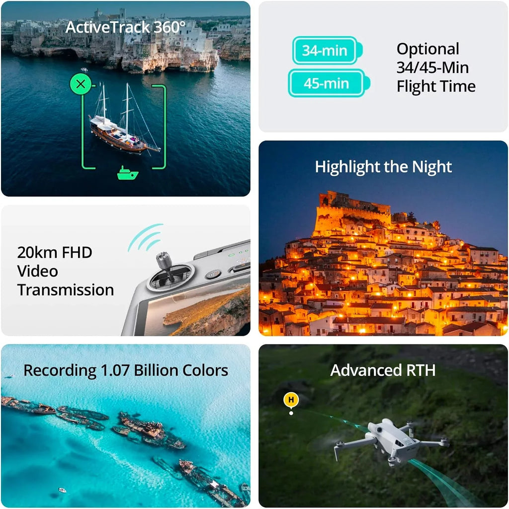 with 4K Warranty Drone Accessories & RC Bundle Fly Batteries 2 CPS Pro HDR (With More Year DJI 249g, Under Omnidirectional 4 Video, Remote Combo, 3 with Screen) Mini Sensing, 3 Folding Extended