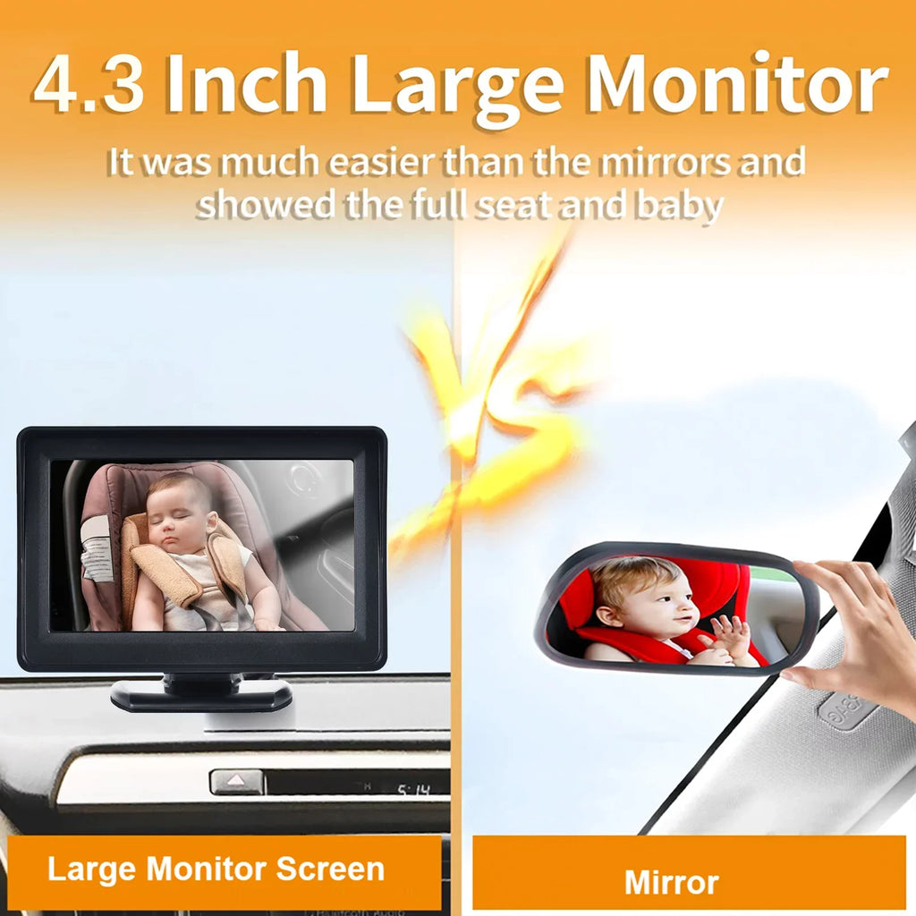 Rear Mirror Baby Invigilator,Inch Seat Seat Car Mirror 150° Monitor Monitor Car 1080P Car Baby Car Baby Mirror Baby car Car Baby Wide Seat Baby View Camera Camera Monitor View Pristin Easy Vision