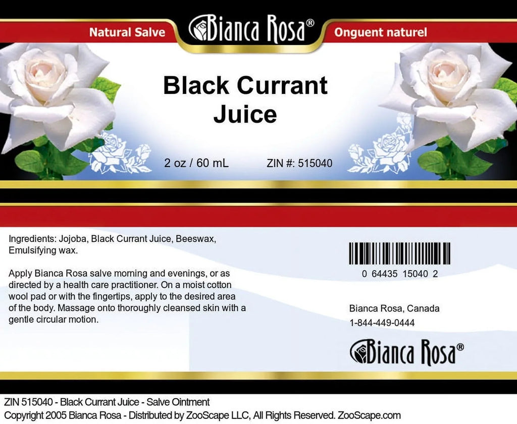 Zin: 2-Pack, oz, Hand and Juice (2 Body 515040) Salve Ointment, - Black Currant Rosa Bianca