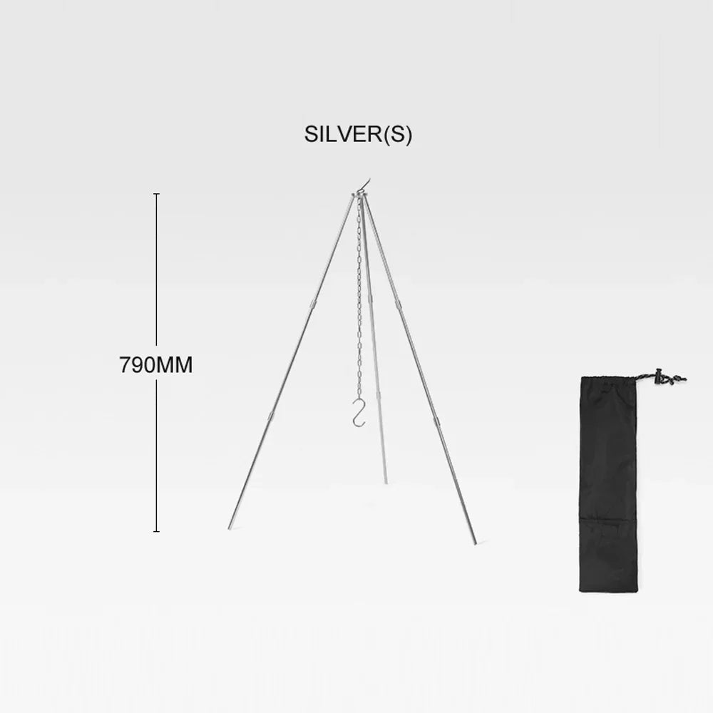Tripod Detachable Stand Folding Picnic mobile Camping Arealer Bracket BBQ Bonfire Rack Alloy Hung Campfire for Pot Aluminum