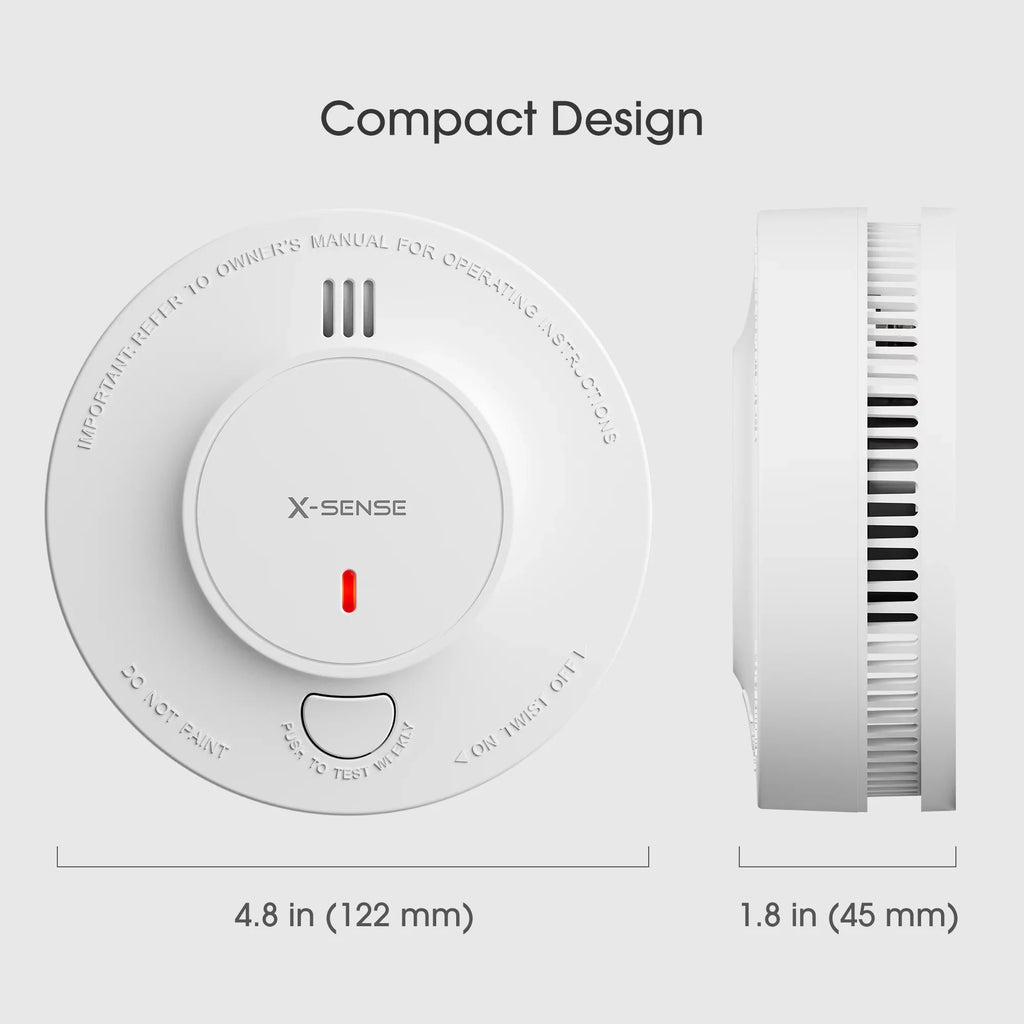 ft Wireless SD19-W Range, Transmission Detector, X-Sense over 820 Photoelectric with Smoke Interconnected