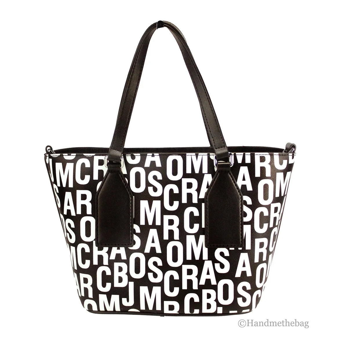 Jacobs Black Bag Monogram White Leather Tote Small Print Marc Crossbody Saffiano