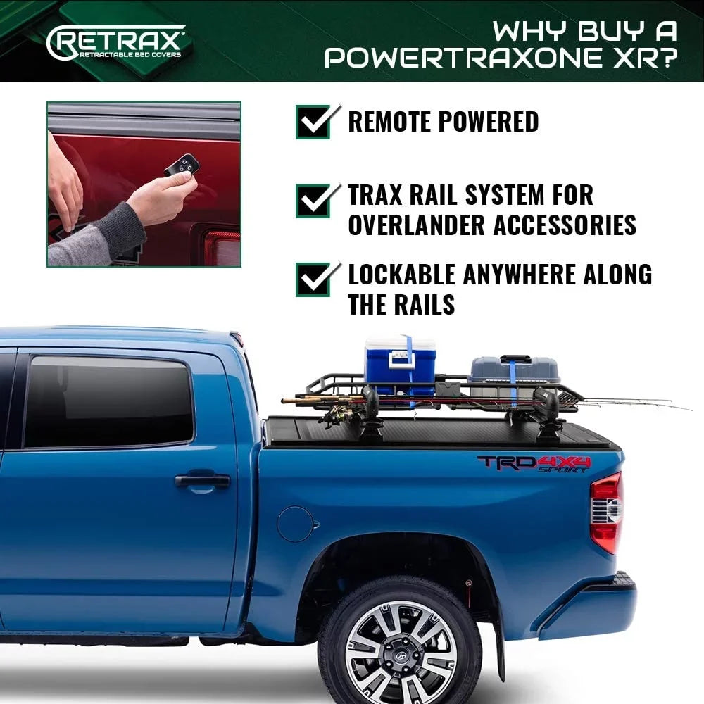 Realtruck 7" Select With Rail PowertraxONE (78.7") Retrax By w/o Retractable 2022-2023 Deck Bed Bed | System 6' Compatible Cover Truck | Tonneau XR T-70862 Tundra Toyota
