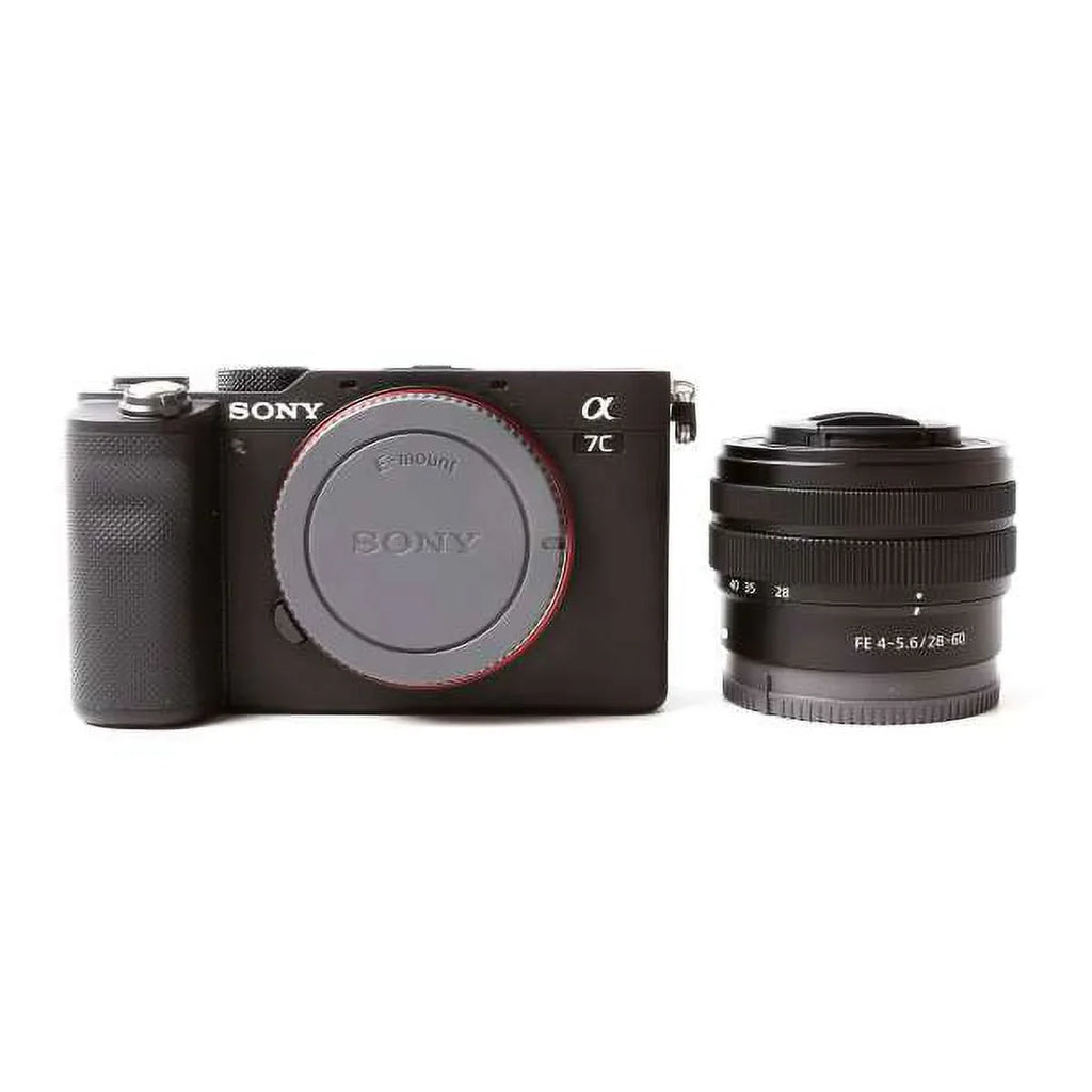 Camera Mirrorless Alpha a7C + 64GB Bundle + Flash (Black) 28-60mm Sony with Lens