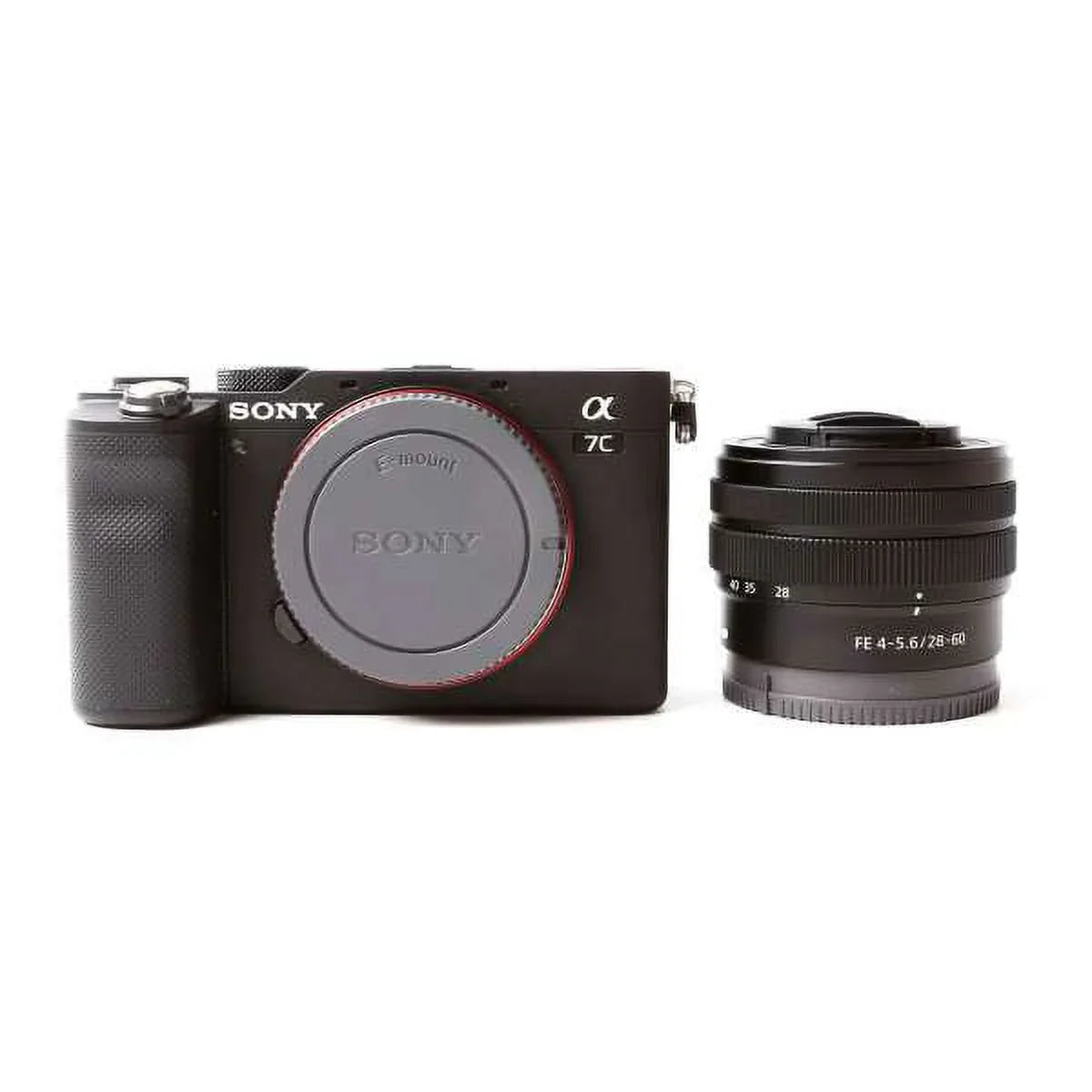 Camera Mirrorless Alpha a7C + 64GB Bundle + Flash (Black) 28-60mm Sony with Lens