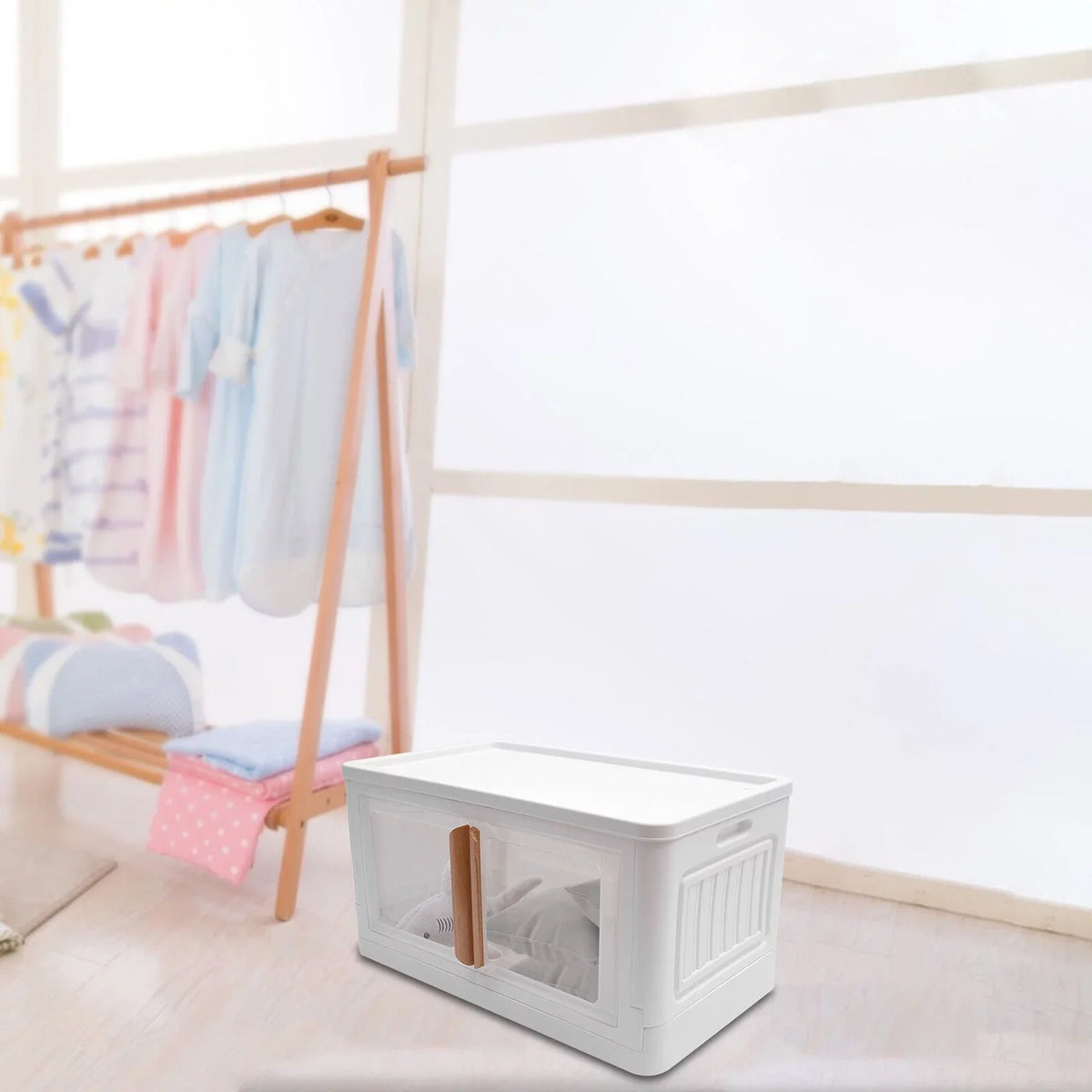 Closet Plastic Storage Collapsible Dorm Car Box Organizer Organizer Stackable
