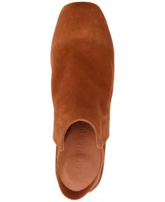 Souls Toe Estu Cushioned Gentle Womens KENNETH Wedge 9 COLE Slingback Square On Brown M Slip Leather Strap Luggage GENTLE Ankle SOULS Shootie
