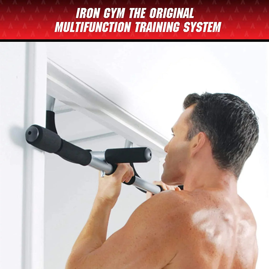 Pull - Locking, Iron Screws Gym Workout Equipment Delaman Upper Bar transportable Chin-up Bars Up No for Training & Bar, Fitness Home Adjustable Width Doorway, for Total Body Horizontal Frame Door Exercise
