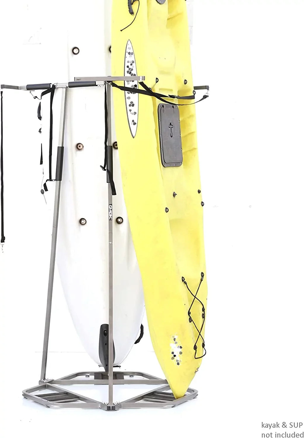 Boards, 27.5 3 Vertical Kayak Grey in. Storage Glacik Paddle for SUP Rack &
