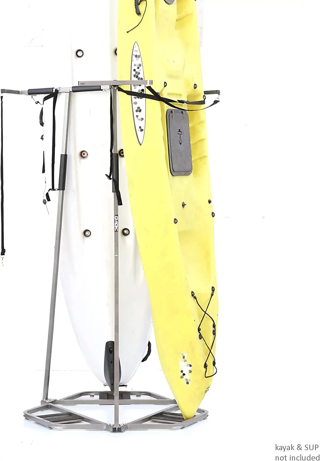 Boards, 27.5 3 Vertical Kayak Grey in. Storage Glacik Paddle for SUP Rack &