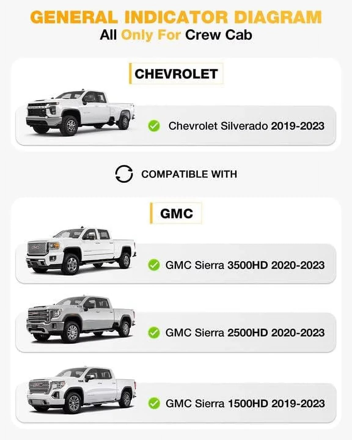 Floor Chevrolet 1500 3W HD/3500HD Carpeted &2020-2024 2500 Crew Sierra Silverado/GMC (Don't Fit with Cab & Factory For for 2019-2023 Sierra Storage Chevrolet Silverado/GMC Double Mats Cab),
