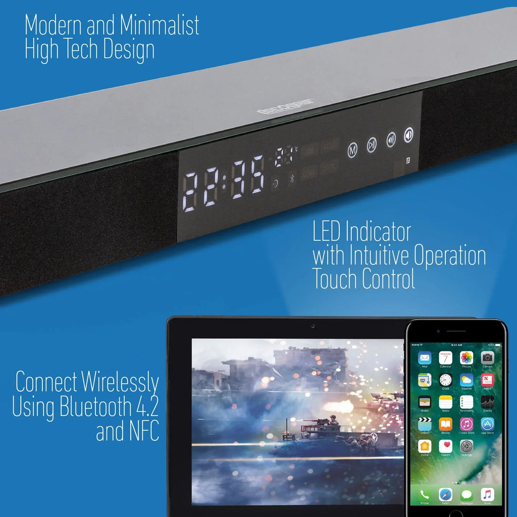 Soundbar Theater Sound (OPEN - 2.1 Audio Surround Gear Wireless 31" (PA30W) Deco BOX) Home Bluetooth CH NFC