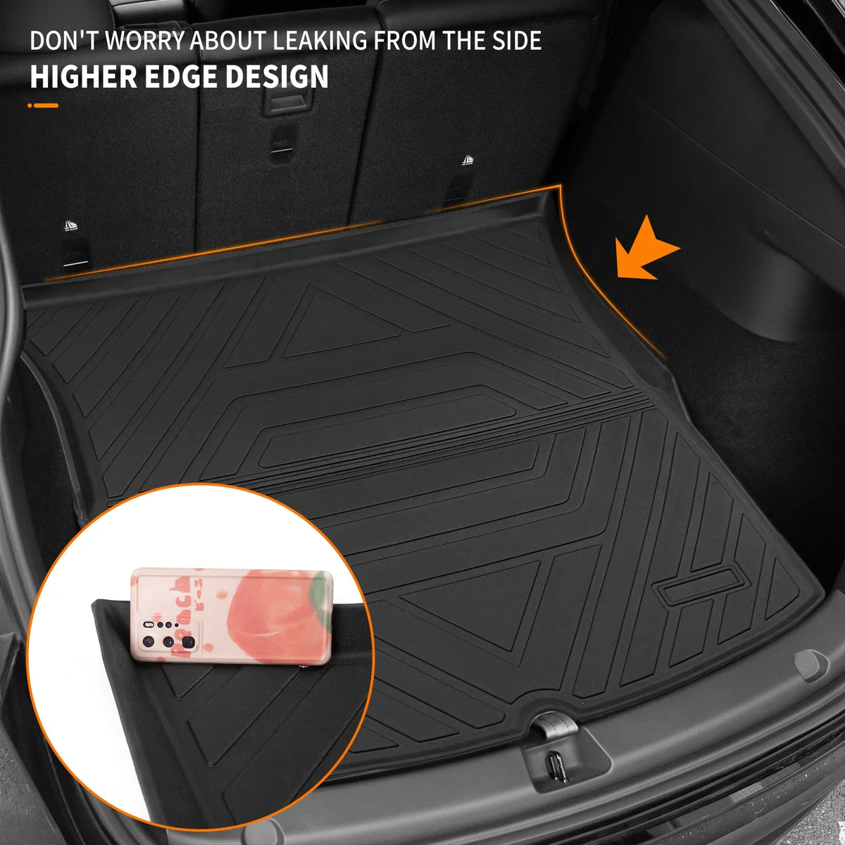Mats 2022 Mats+Floor Y Tesla Y 2021 2023 All for Trunk 2020 Model Mats) Liners Mats Model Accessories Tesla Floor Weather Fit (Trunk Cargo