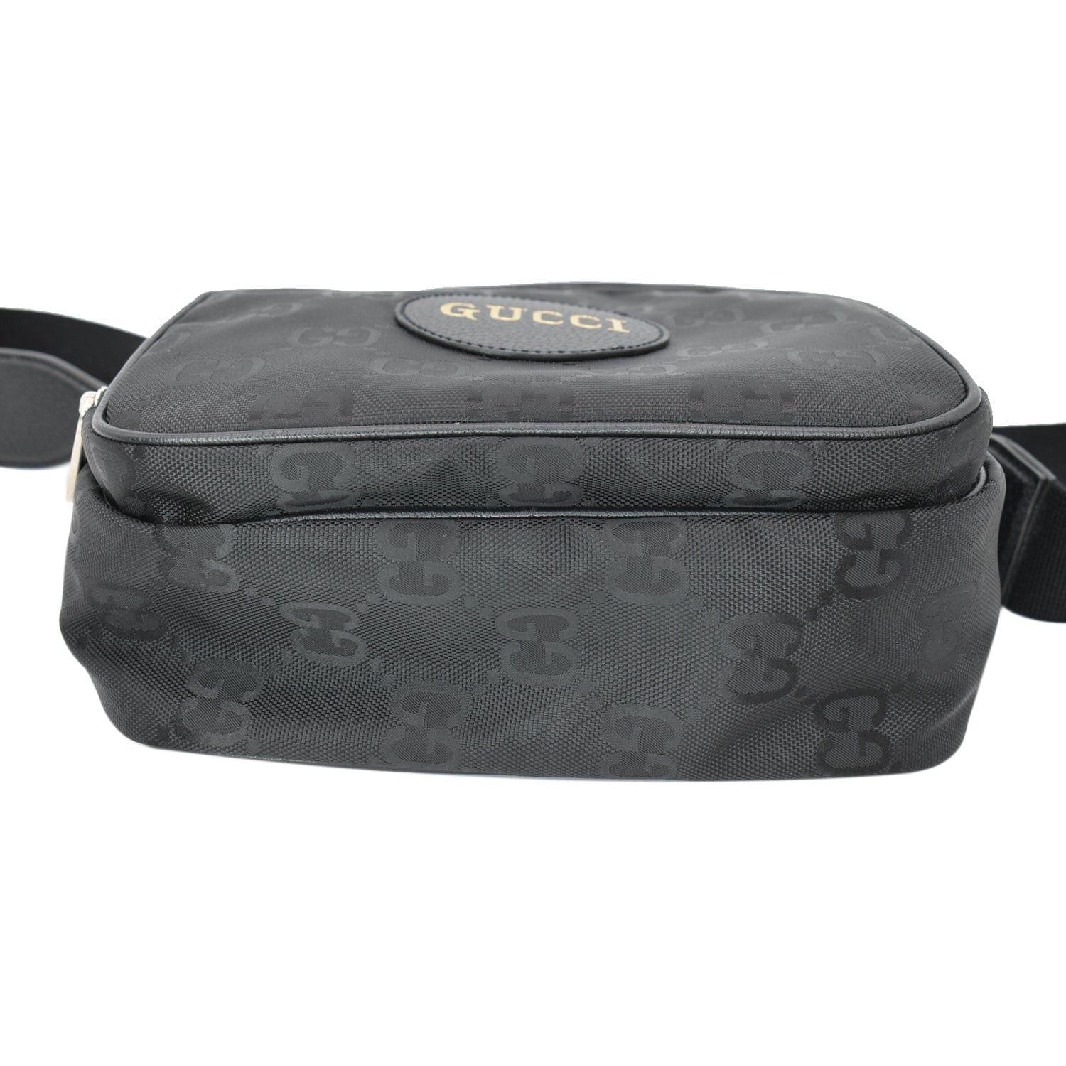 Bag Grid Nylon Monogram Off 625858 GUCCI Shoulder The Pre-owned GG Black