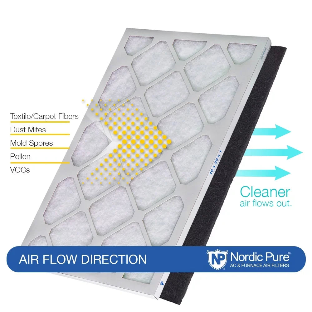 6 Green oxygen 18x30x1 (17_3/4x29_3/4) Pack Filters Carbon Pure Eco-Friendly Plus
