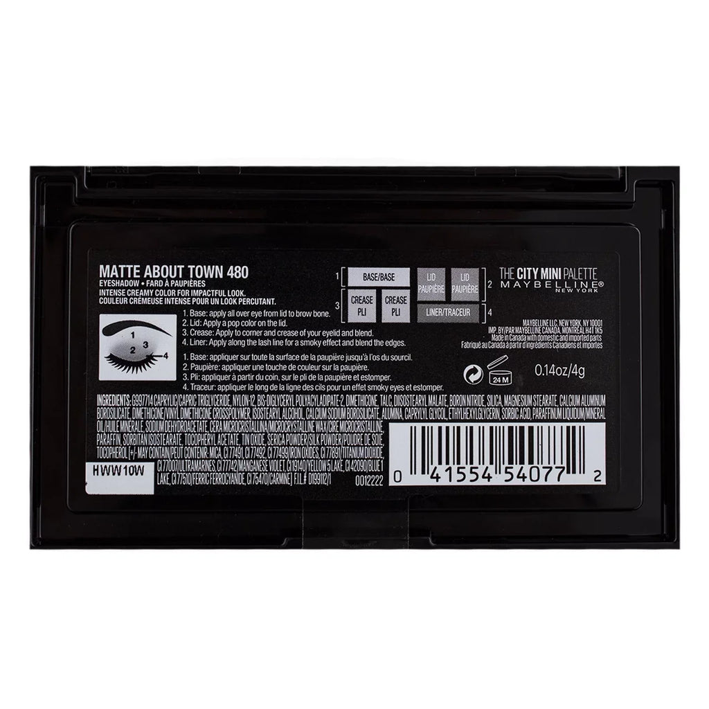 Palette 3) Makeup, 0.14 About Matte Mini City Eyeshadow The of (Pack Maybelline Town oz