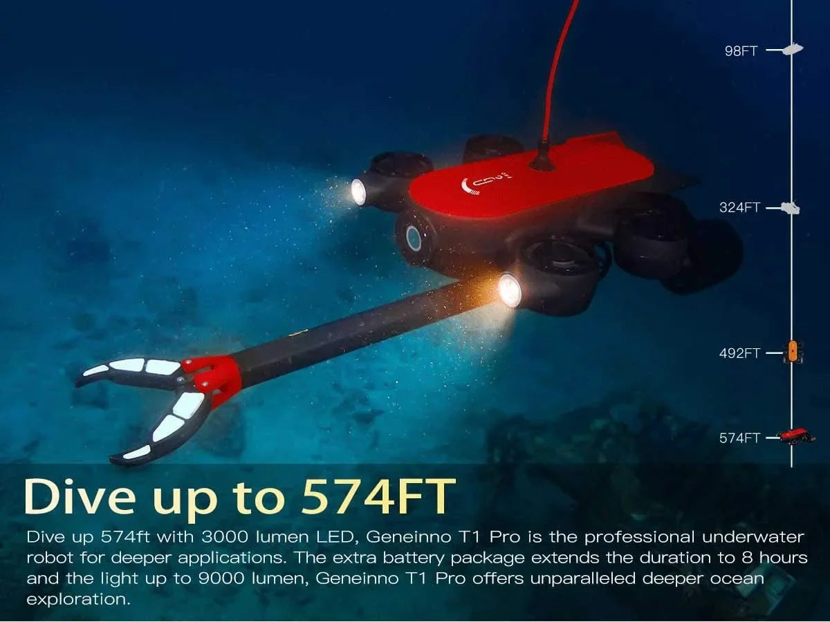 Titan Professional Drone Control Steaming Underwater with Real-time ROV 4K Pro Robot Camera 200M Remote T1