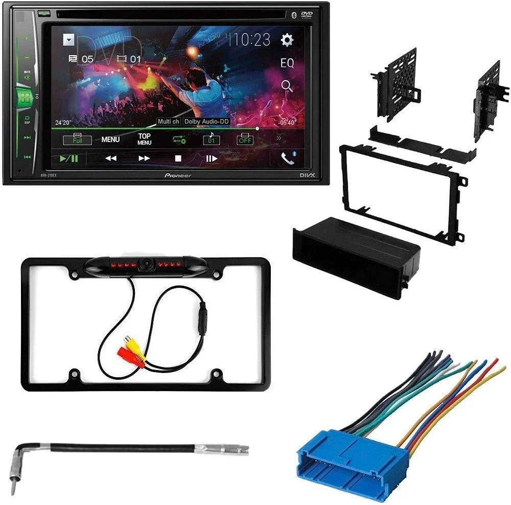 Touchscreen Bluetooth/Backup with KIT4821 Pioneer Receiver AVH-241EX DIN DVD/CD Oldsmobile Car AM/FM Bundle Intrigue W/ Kit/in-Dash Camera/Installation Digital for Media 1998-2002 6.2" Double Stereo