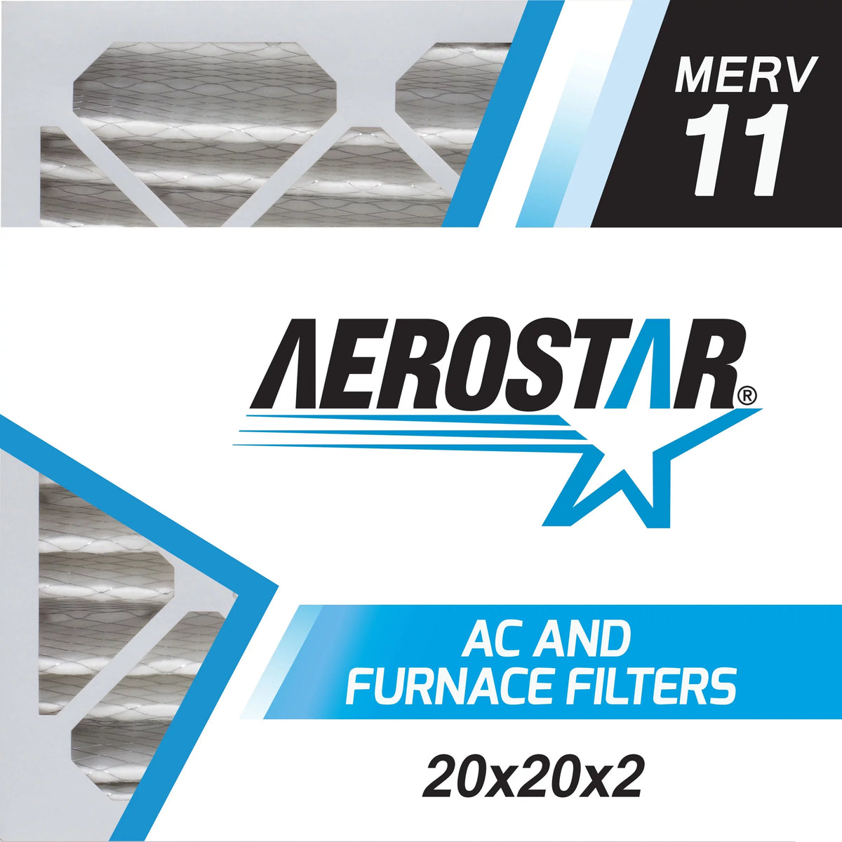 20x20x2, 20x20x2 11, atmospheric USA the Made 4, in Aerostar Box Filter, of MERV Pleated