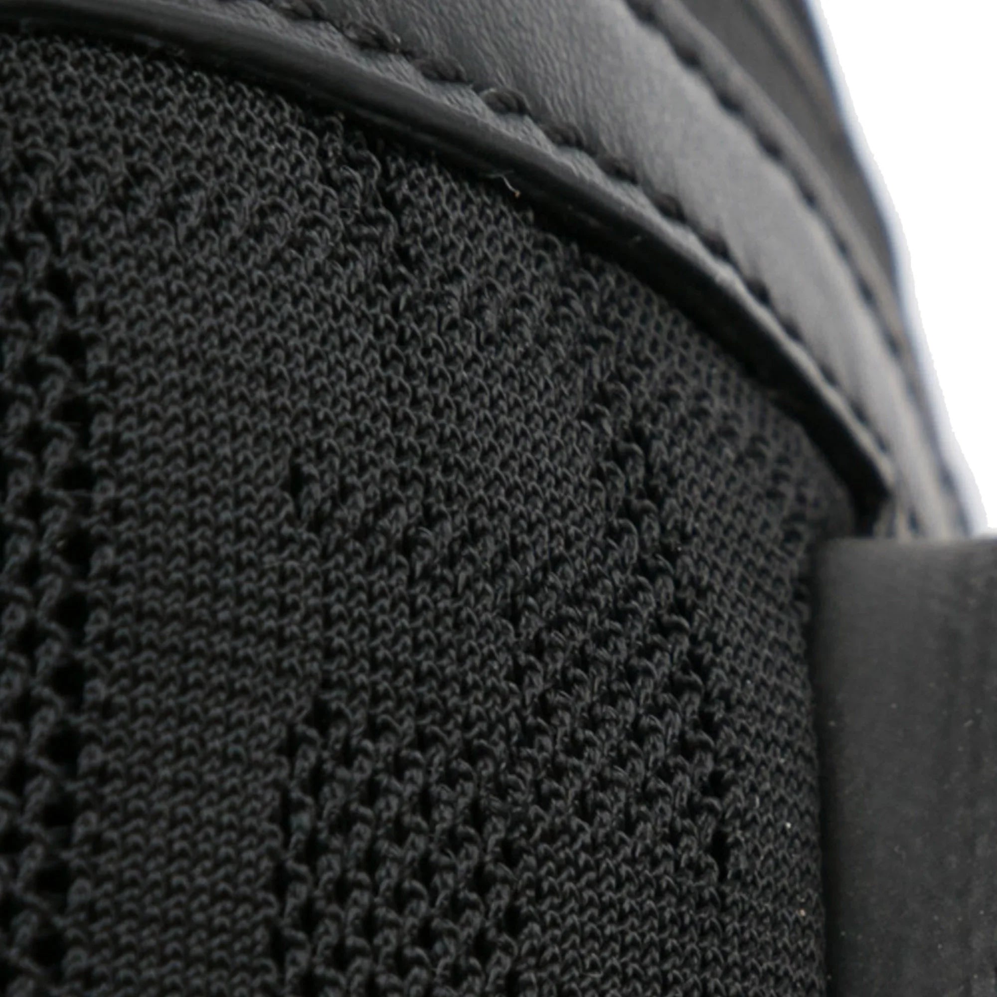 Knit Neoprene Bag Belt Pocket Perforated Grace Black Unisex Fendi Pre-Owned (Good) Vitello Authenticated Fabric FF