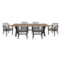 Glendora in Edge Eucalyptus Piece 7 Live Set Beckham Rope Dining and Outdoor