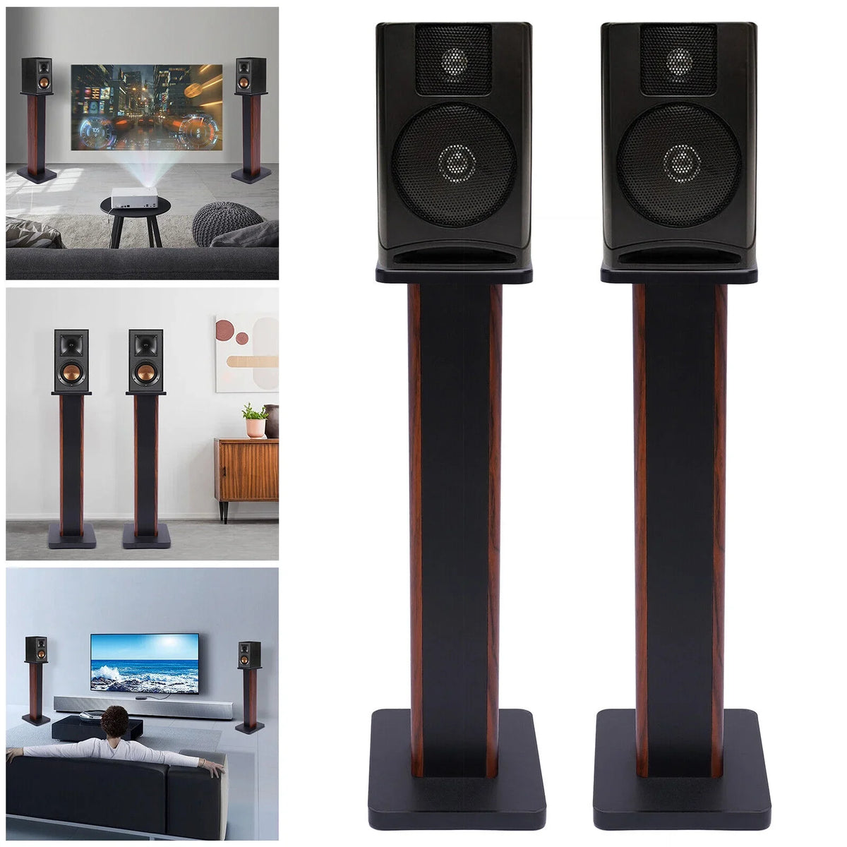 Theater Studio Stands Holder 2x28" Speaker Monitor Speaker Stand Multimedia Home