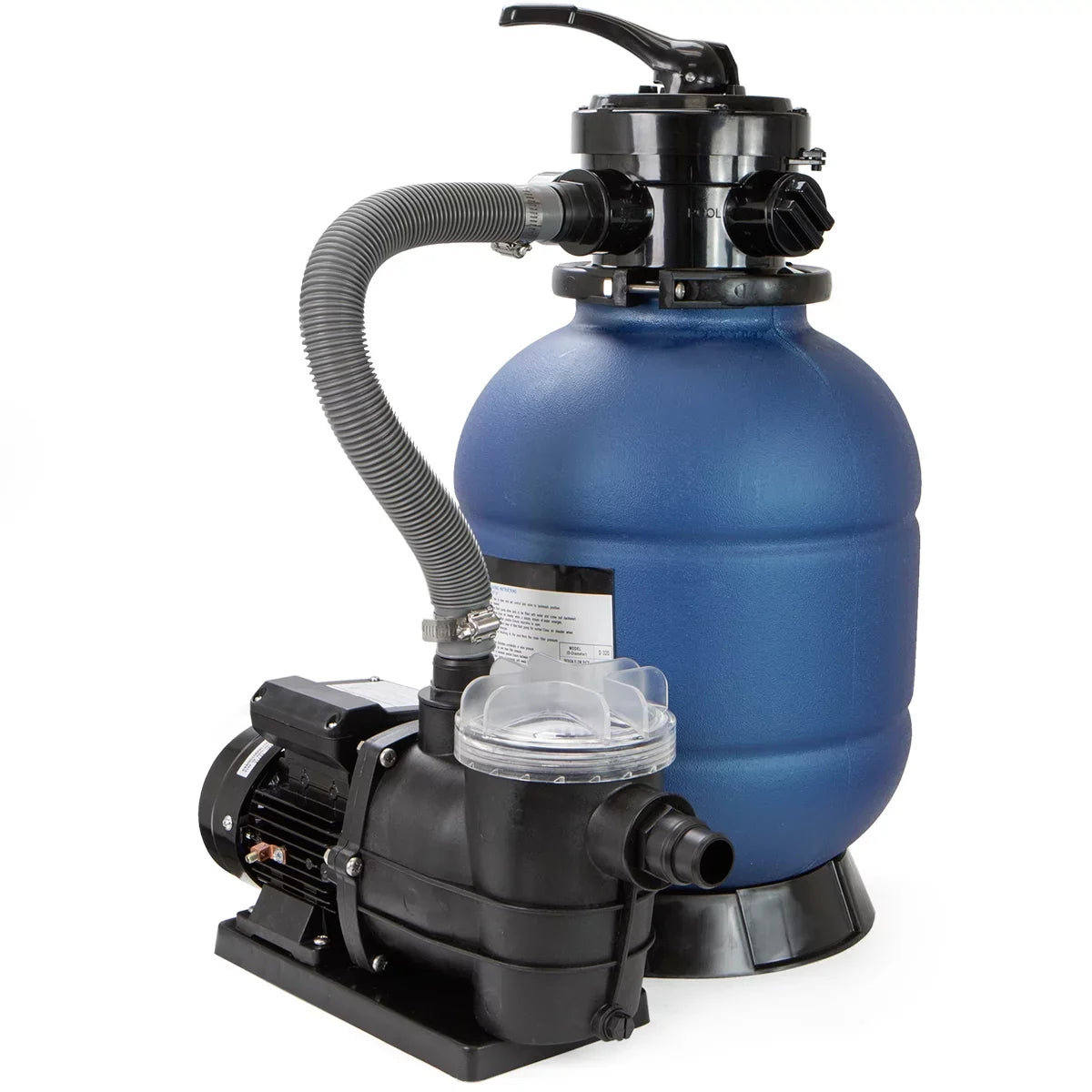 3/4HP Filter Valve Set Pool 4 with Sand Way Pump Pool with Ground Above 13" inch Stand