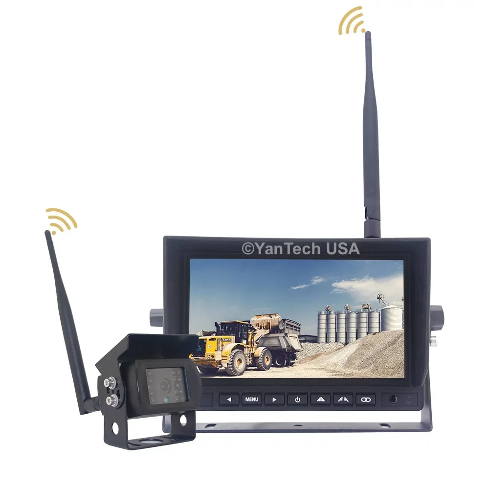 RV 7" Backup Camera 2.4G Trailer Harvester Monitor Digital Wireless Rear View