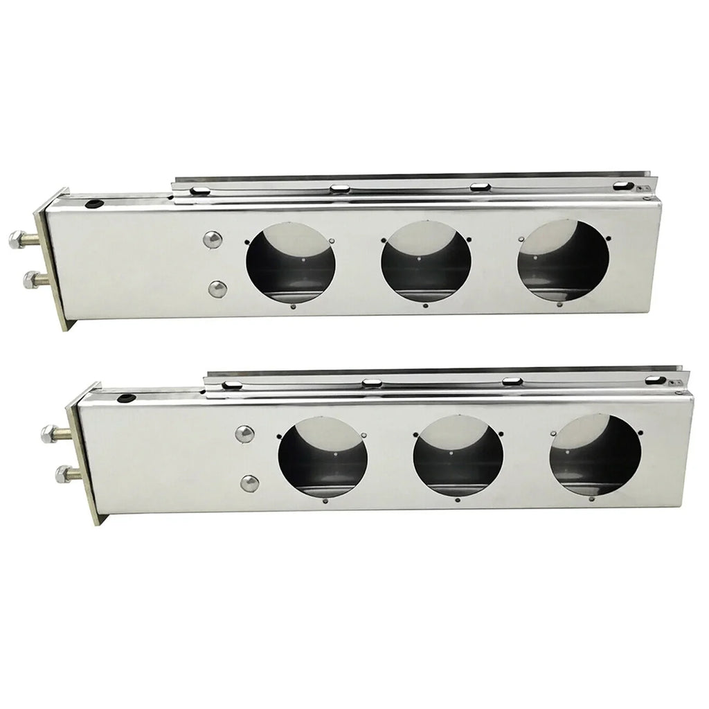Stainless Straight Length 2.5" Spacing Semi Holder Flap Steel Hanger Set fit Mudflap Trucks Mud Bolt POWERWORKS for Loaded Bracket Spring 30"